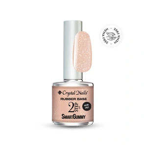Crystal Nails 2S SmartGummy Hema Free Rubber base gel - Nr8 Shimmer Peach 8ml főképe